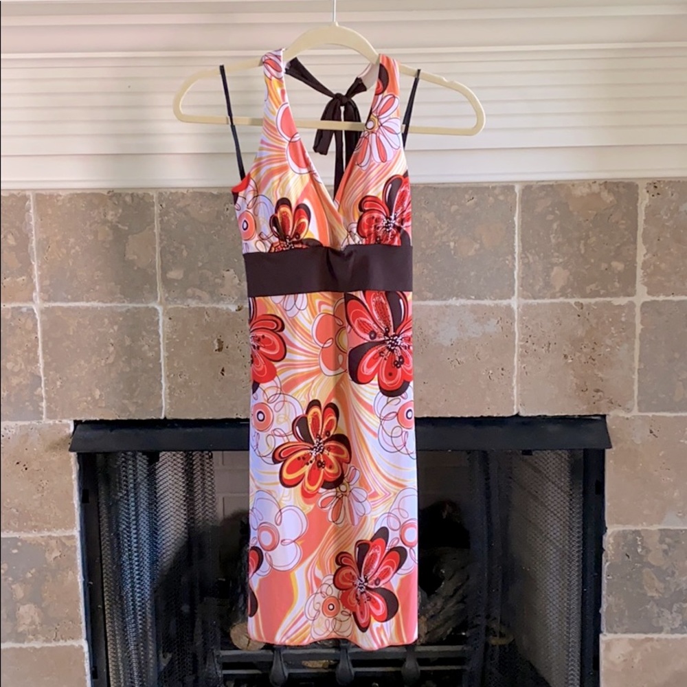 Wet Seal Halter Dress Floral Print